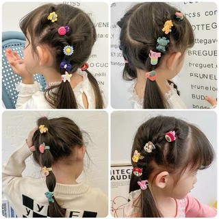 Sét 20 chun buộc tóc hoạt hình cho bé