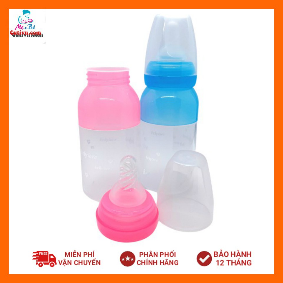 Bình sữa silicon siêu mềm baby love cổ chuẩn thân mềm 110ml tối đa 150ml cho bé