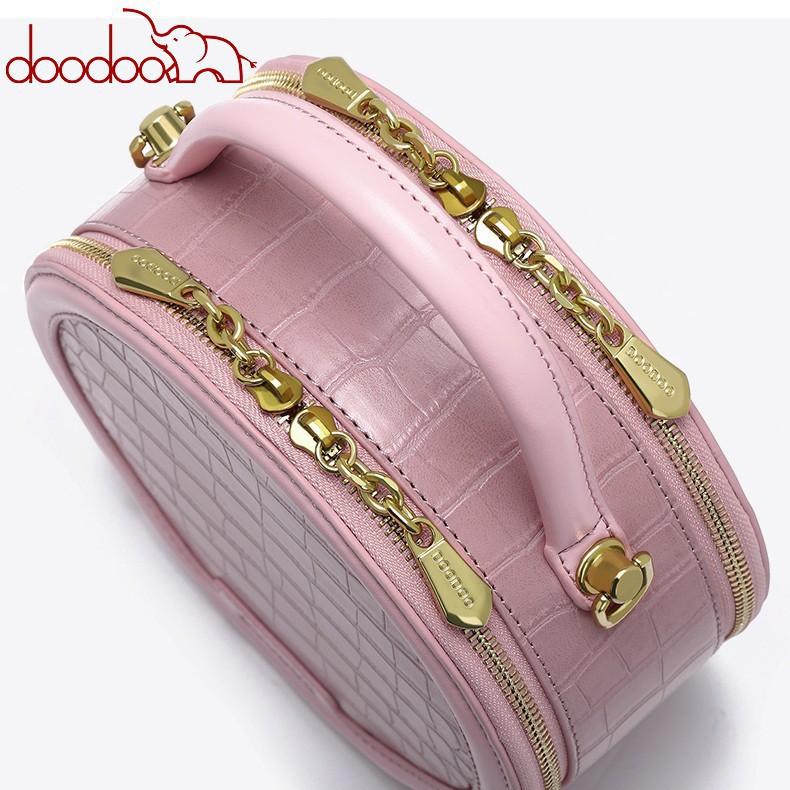 Túi đeo chéo nữ đẹp DOODOO D8833 kiểu dáng thon tròn