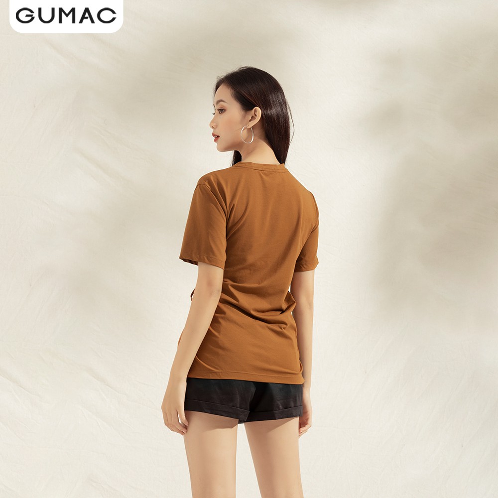 [Mã WABRGU100 giảm 15% đơn 249K tối đa 100k] Áo thun nữ phom rộng cột dây GUMAC đủ màu, freesize, thiết kế basic ATA1144 | BigBuy360 - bigbuy360.vn