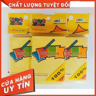 Giấy ghi chú note vàng 3×2 uni – T