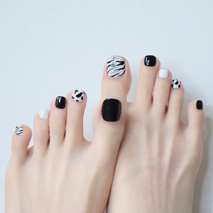 Mẫu thiết kế móng úp chân xinh loại 24 móng. mẫu nailbox thiết kế tặng kèm dũa, keo, miếng dán