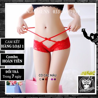 Quần lót ren lọt khe sexy nữ FREESIZE màu trắng đen đỏ hồng 511 PON.WOMENS