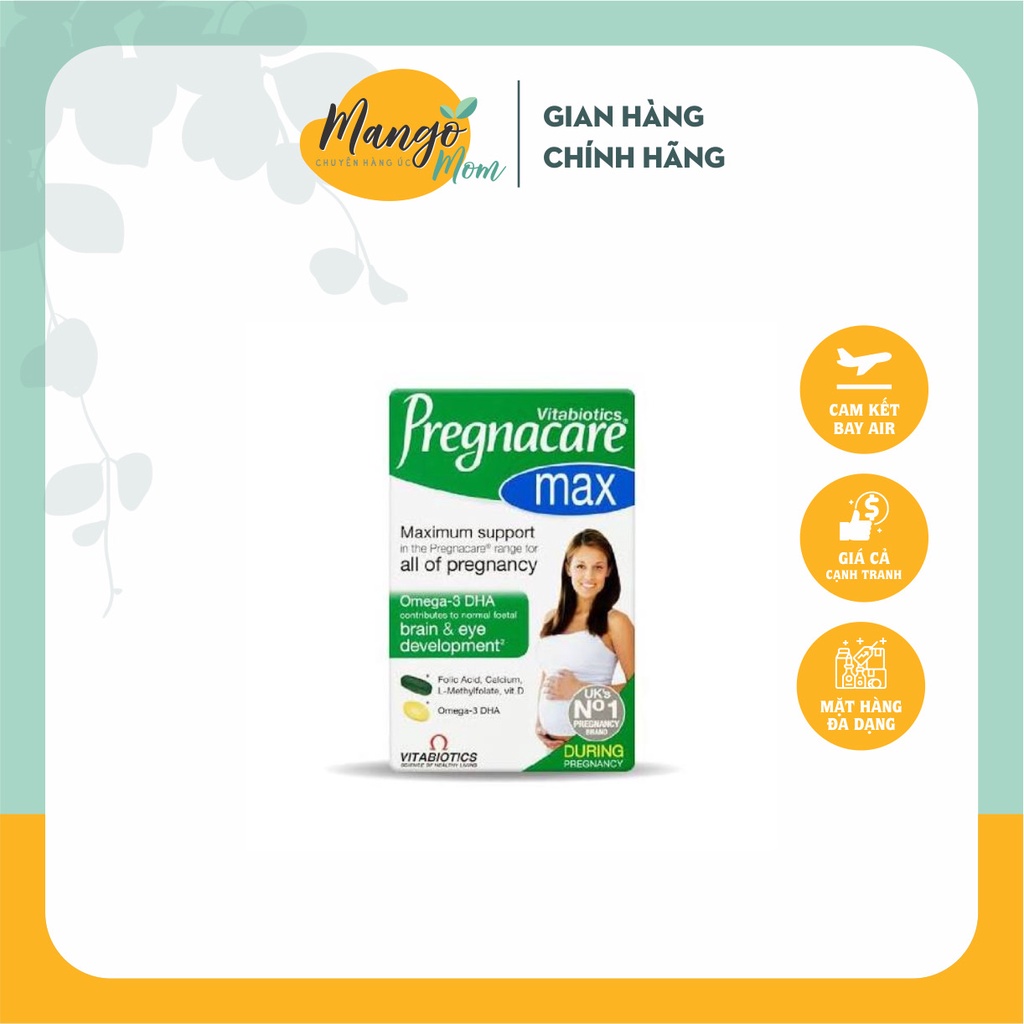 - Bầu Anh Pregnacare Max 84 viên- Vitamin tổng hợp tốt nhât cho bà bầu