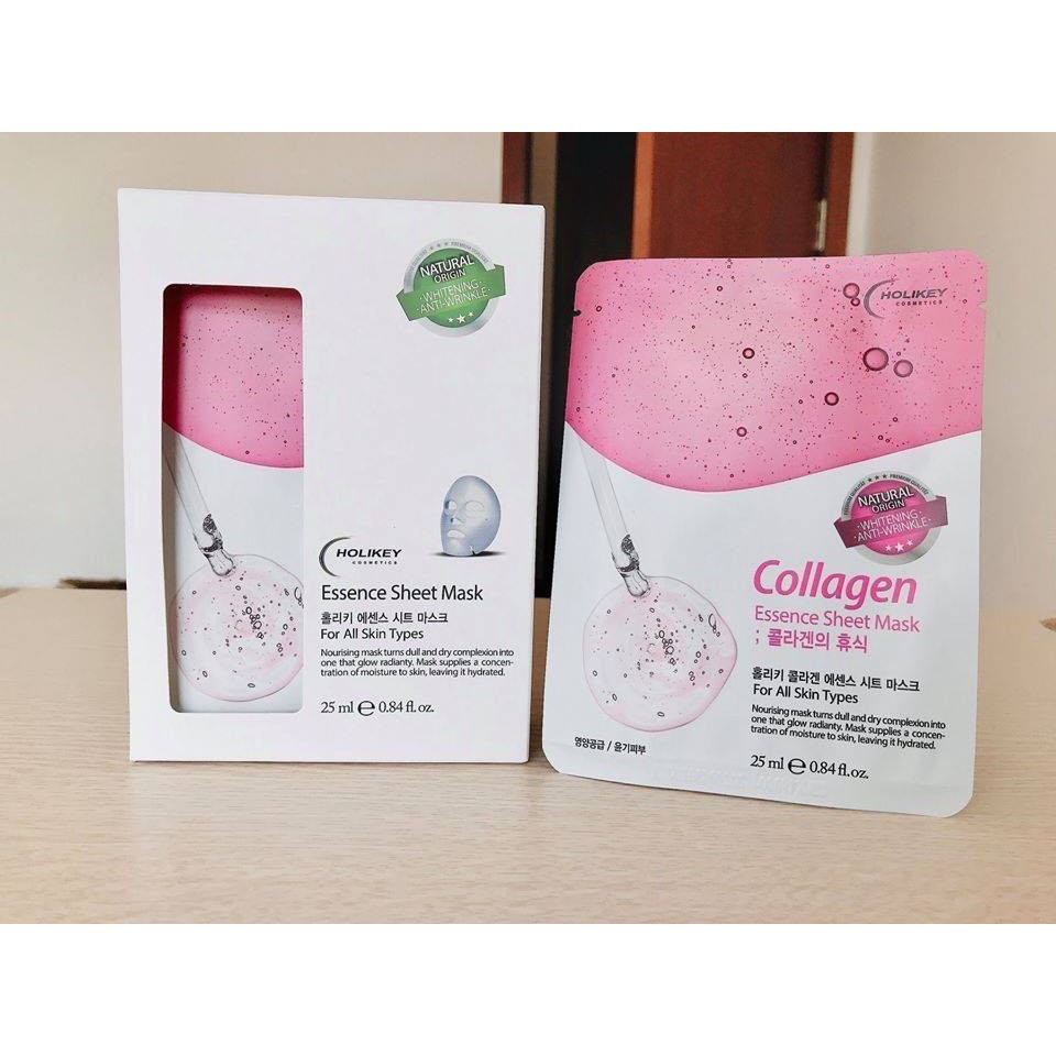 [Lẻ 1 Miếng] Mặt nạ Collagen - Mặt nạ giấy chiết xuất từ Collagen Làm Căng và Trắng Da HOLIKEY Hàn Quốc 25ml | Thế Giới Skin Care
