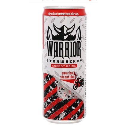 6 lon nước tăng lực Warrior hương dâu 325ml