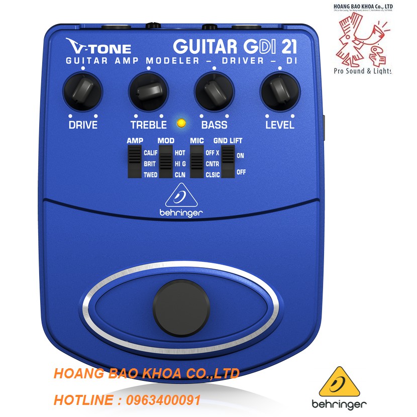 Guitar Stompboxes - Phơ cục - Fuzz - Behringer GDI21 Guitar Amp Modeler/Direct Recording Preamp/DI Box