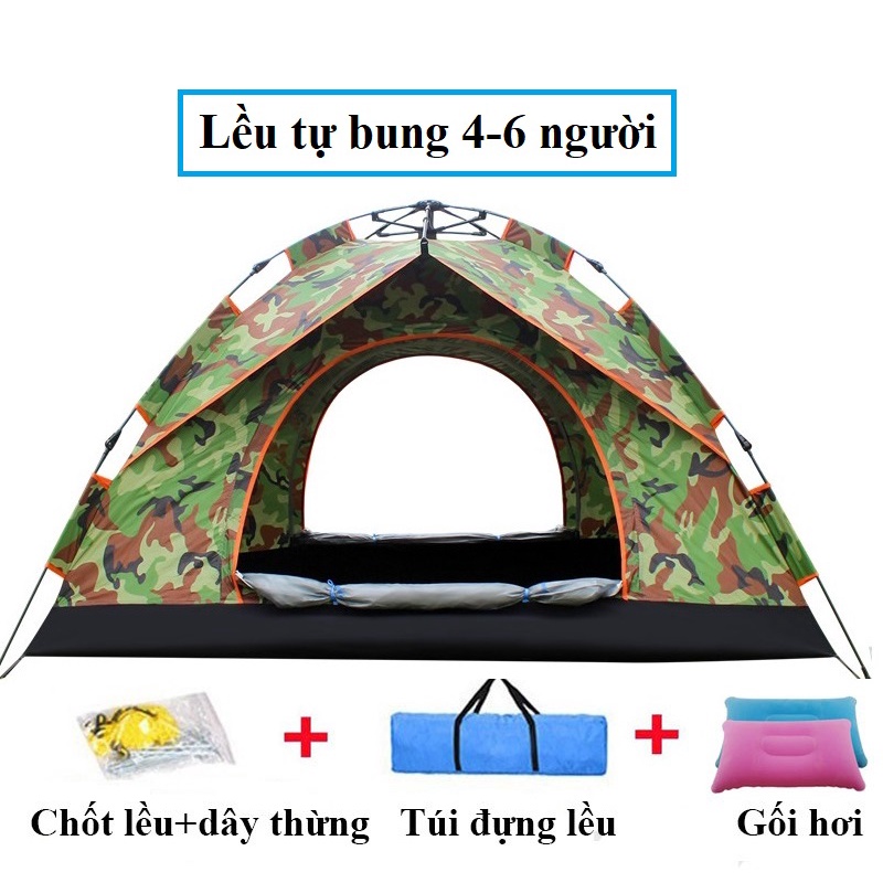 Lều cắm trại, lều du lich dã ngoại, câu cá 2- 5 người, dễ dàng gập mở, đóng gói nhỏ gọn, thuận tiện