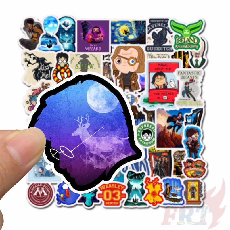 ❉ Harry Potter Giấy và decal dán tường - Series 02 ❉ 50Pcs/Set Q Hogwarts School Mixed Doodle Stickers