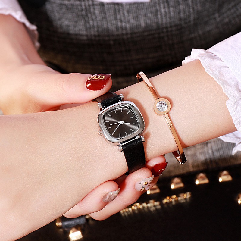 Đồng hồ nữ dây da DZG D016 tuyệt đẹp, mặt vạch xinh xắn, thời trang, mẫu mới nhất | BigBuy360 - bigbuy360.vn