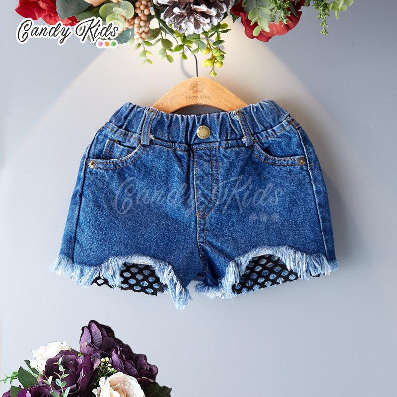 (3-12) Quần Short Denim Cho Bé Gái