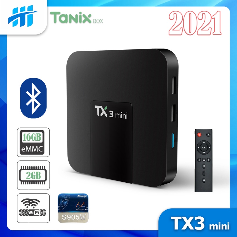 SIÊU KHUYẾN MÃI Android Tivi Box TX3 mini - 2G Ram và 16G bộ nhớ, Bluetooth, AndroidTV 9 - Phiên bản 2021 SIÊU KHUYẾN MÃ