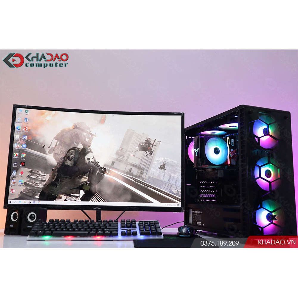 [Mã ELMS05 giảm 5% đơn 300K] Full Bộ PC Gaming Warzone - Core i9 9900/ Z390/ 8GB/ GTX 1060/ 27inch cong | BigBuy360 - bigbuy360.vn