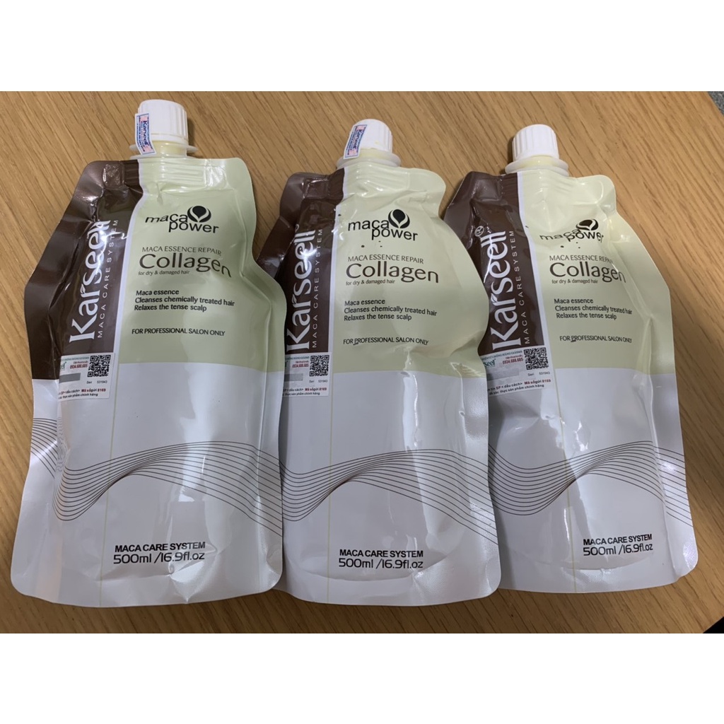 Ủ Tóc - Xả Phục Hồi Tóc Collagen Karseell Maca Túi 500ml