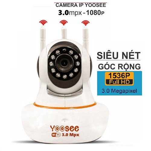 CAMERA YOOSE 3 ANTEN 3.0 🍁𝑺𝑰𝑬̂𝑼 𝑵𝑬́𝑻 🍁THẾ HỆ MỚI ( BAN ĐÊM CÓ MÀU ) Xoay 360 - Full HD 1080P