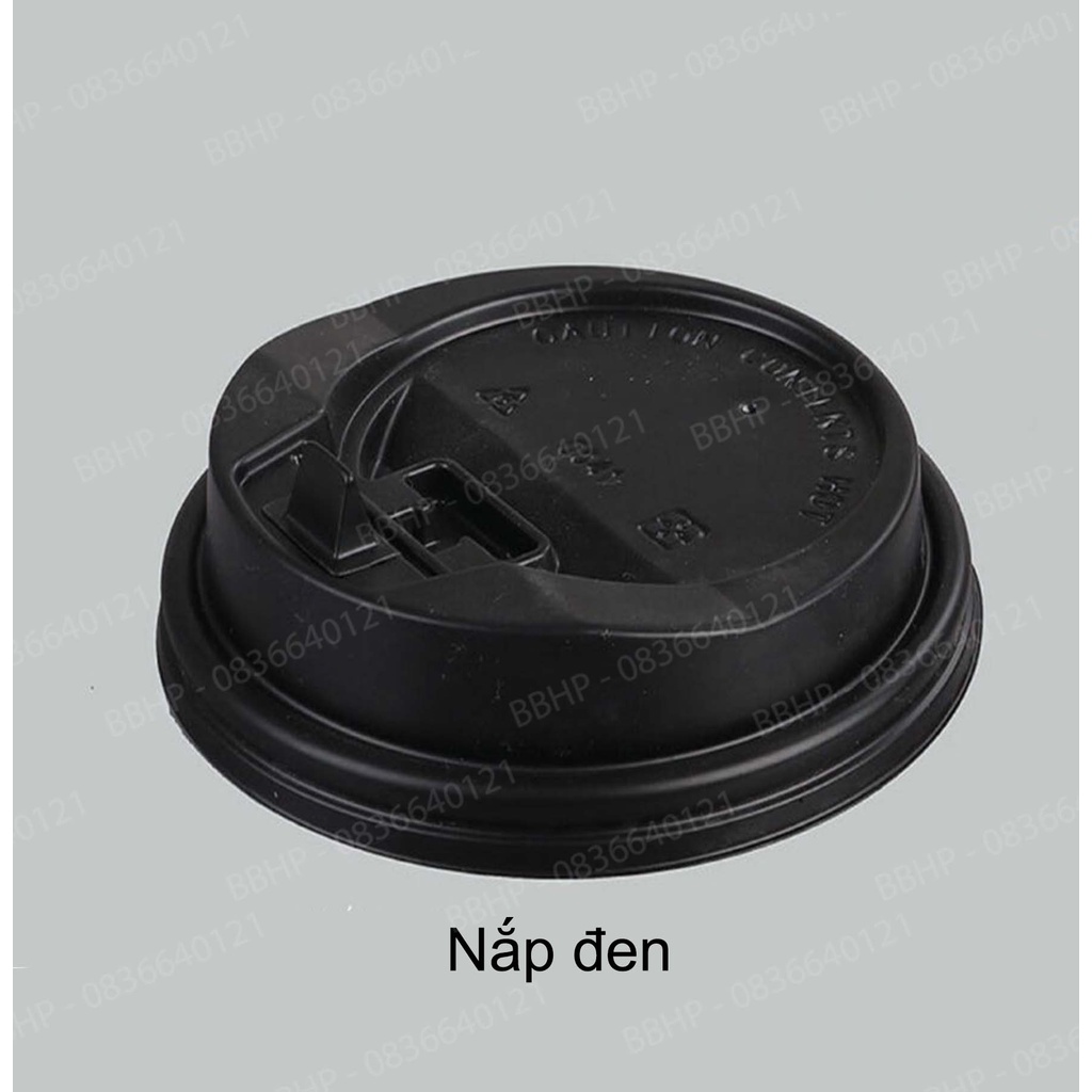 50 Cốc Giấy có nắp cafe Mang Về 7oz / 8oz / 12oz / 14oz / 16oz Ly Giấy Kraft Chống Nóng