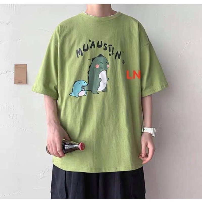 Áo phông khủng long bám đuôi MUAU TH6