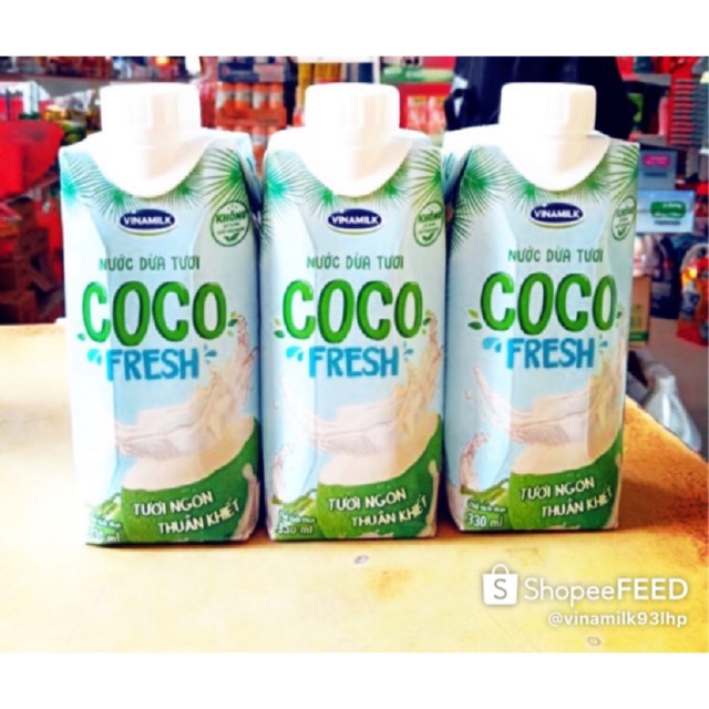 Nước dừa tươi Cocofresh Vinamilk 330ml chỉ bán từ 24 hộp trở lên