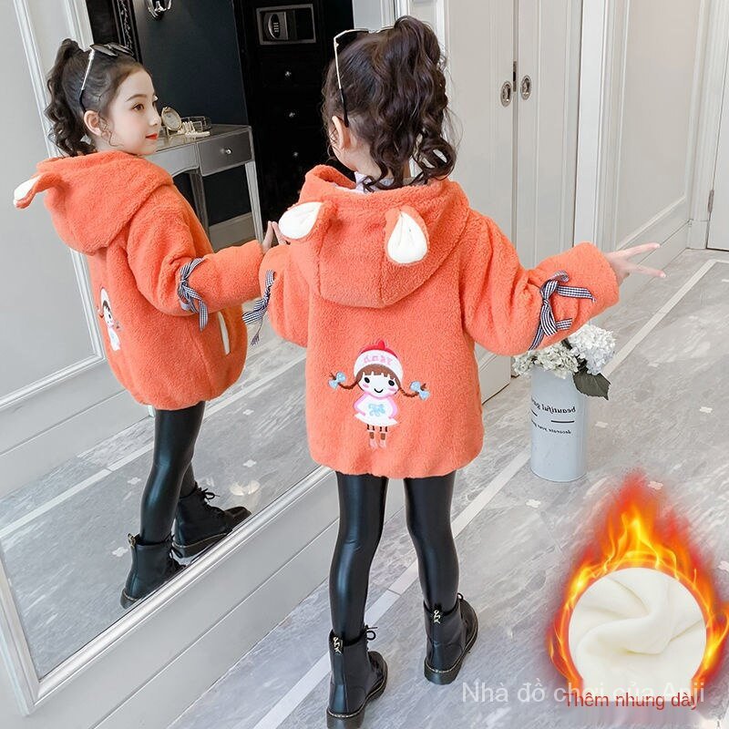 Korean thick velvet autumn winter children's jacket