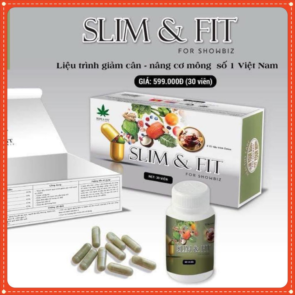 GIẢM CÂN SLIM & FIT CHÍNH HÃNG (TẶNG KÈM 12 GÓI DETOX HOA QUẢ SẤY) | WebRaoVat - webraovat.net.vn