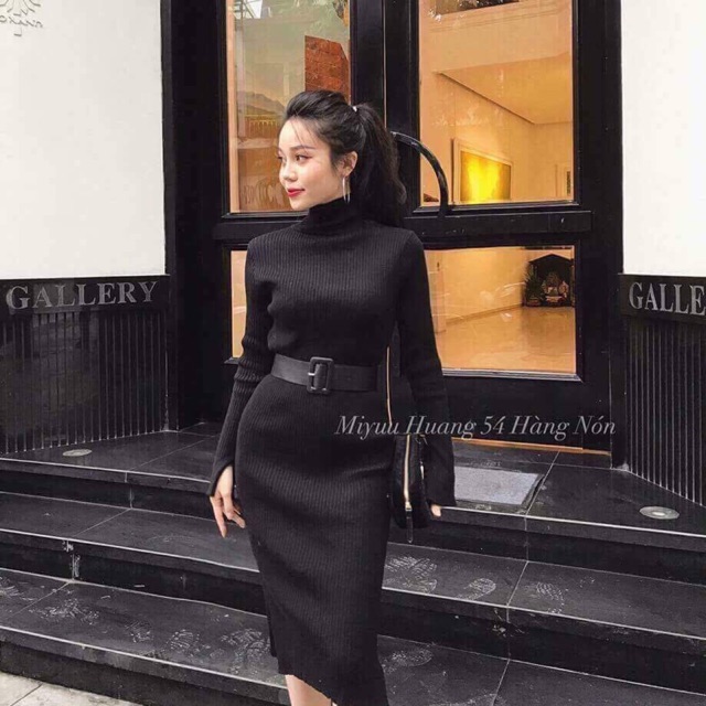 Váy len body kèm đai mới về