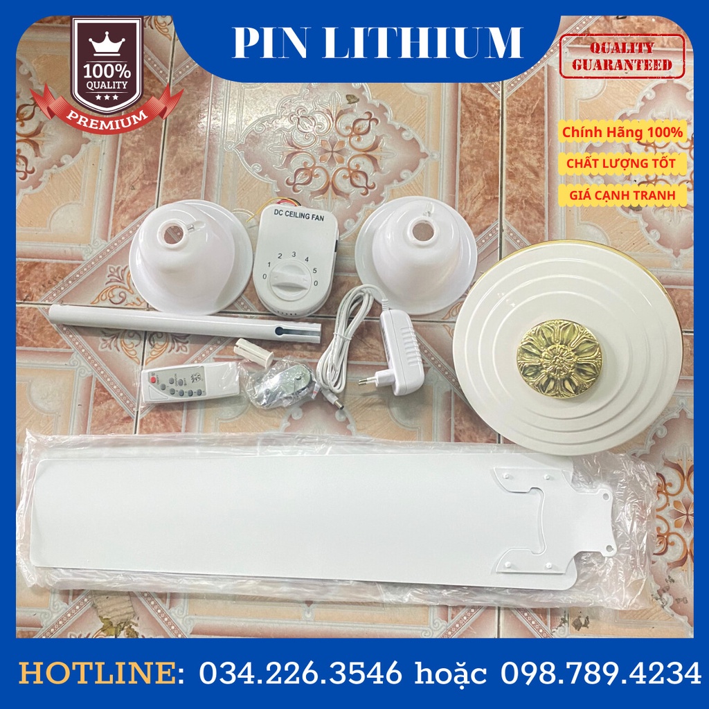 Quạt Trần 12V Không Chổi Than Siêu Tiết Kiệm Điện