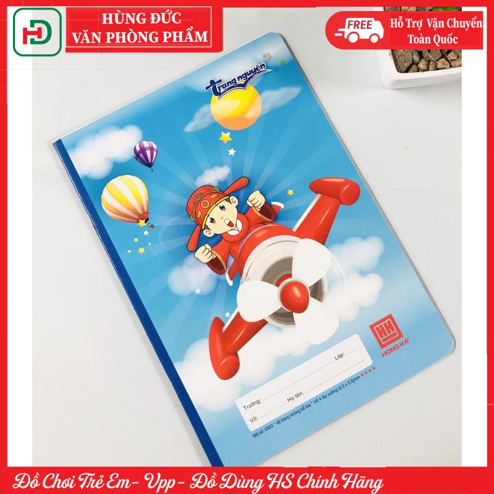 Vở 04 oly Trạng Nguyên Hồng Hà 0565 80 trang 0563 48 trang, giấy viết không bụi, không thấm mực