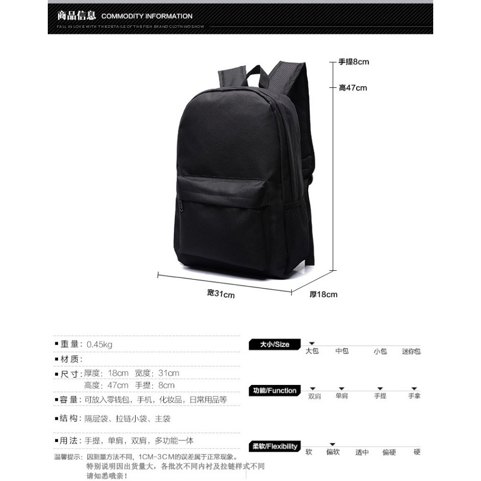 Ba Lô Đi Học Hình Pokemon Màu Dạ Quang Độc Đáo