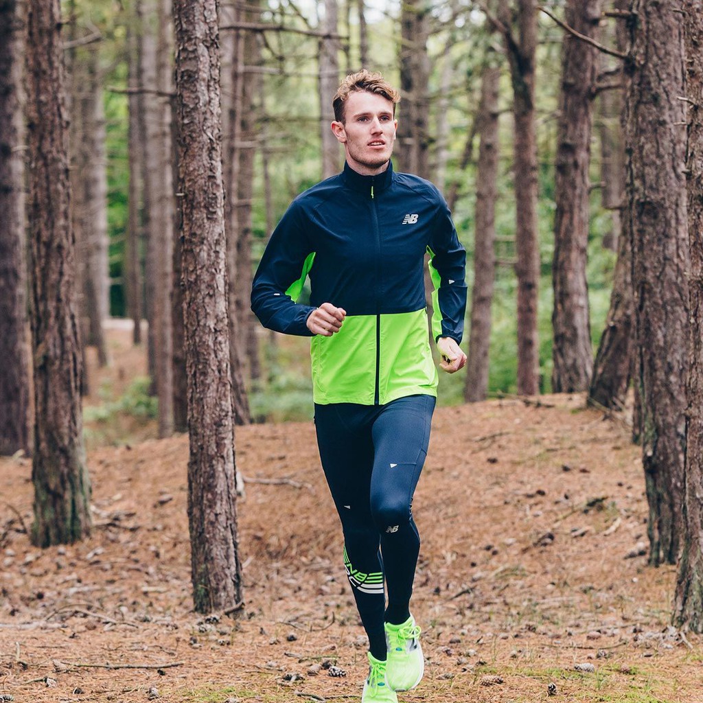 Áo khoác chạy bộ nam NEW BALANCE Running MJ01236EGL (form quốc tế)