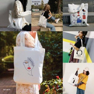[NHIỀU MẪU MỚI] Túi đeo chéo vải đựng đồ canvas Hàn Quốc cao cấp có khoá miệng nhiều mẫu hot