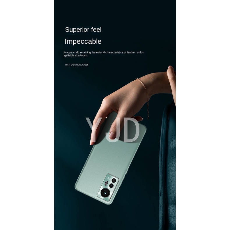 Ốp Điện Thoại Bằng Da Và Kim Loại Chống Sốc Cho Xiaomi 12T K50 Ultra