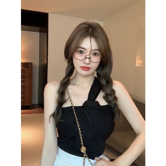 Áo Hai Dây Dáng Ngắn Màu Đỏ Rượu Gợi Cảm Thời Trang Mùa Hè wd2521 | BigBuy360 - bigbuy360.vn