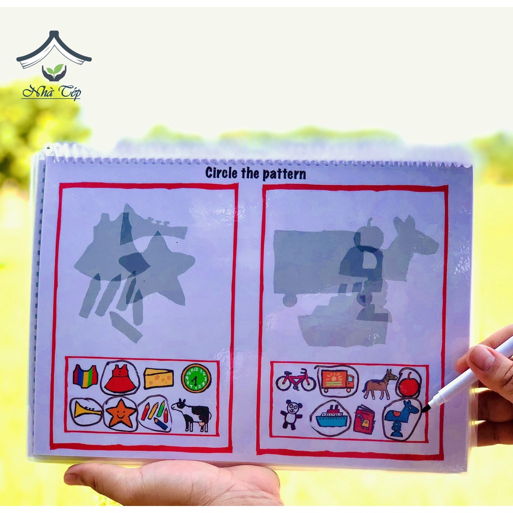 [Học liệu Montessori ] Học liệu bóc dán phát triển tư duy - Thing that go