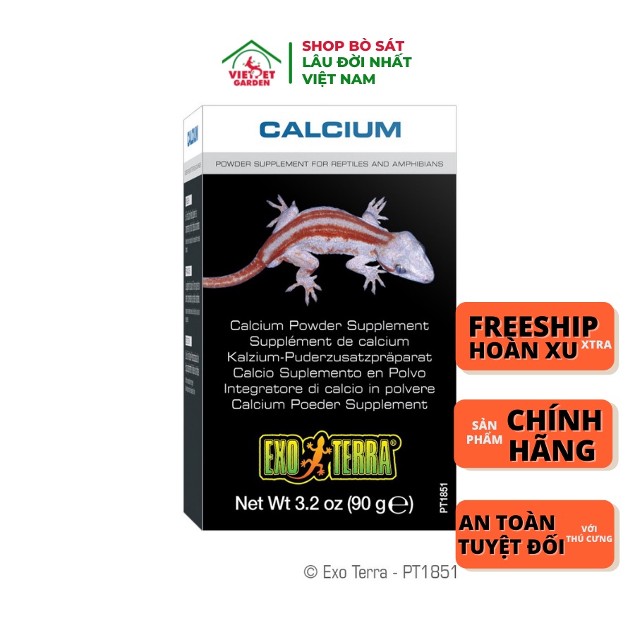 Canxi Calcium without D3 Exoterra dành cho bò sát cảnh