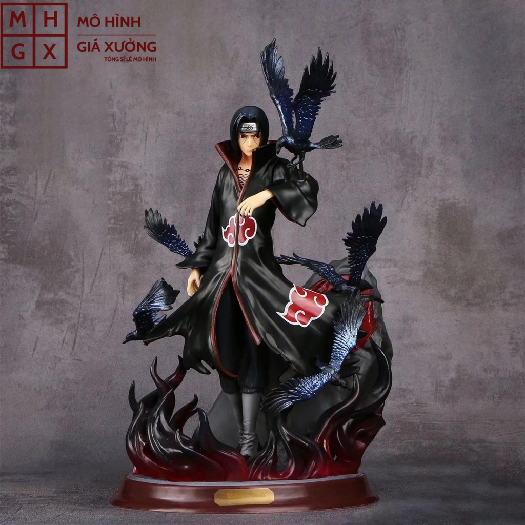 Mô hình Naruto ITACHI Akatsuki hắc hỏa dáng đứng cực ngầu . Cao 29cm , nặng 1kg . Figure naruto , mô hình giá xưởng