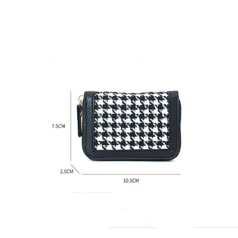 Ví da ngắn mini KAITIFEI dạng gập nhiều ngăn đựng thẻ nhỏ gọn bỏ túi dễ thương thời trang Hàn Quốc cho nữ