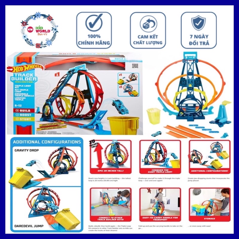 Bộ đường ray đua cơ bản Hot Wheels Track Builder Unlimited GLC96.