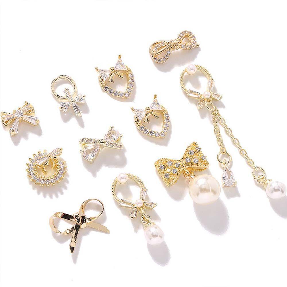 Móng Tay Giả Đính Nơ Bản Đồ Đại Dương|Phụ Kiện Trang Trí Móng Tay Nghệ Thuật Hình Nơ Thời Trang DIY|Phụ Kiện Nơ Trang Trí Móng Tay Xinh Xắn