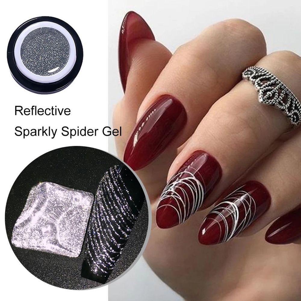 Gel Sơn Móng Tay Hình Mạng Nhện Phản Quang 5ml DIY