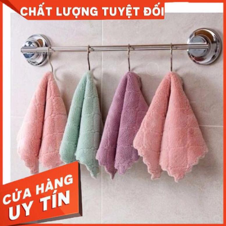 Khăn lau bếp từ sợi bông nhung mềm,dày dặn thấm hút nước cực tốt cỡ lớn 15x26cm