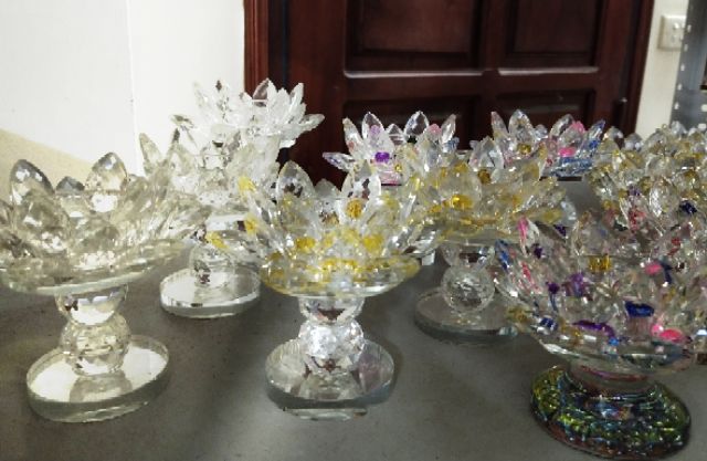 Chân nến pha lê