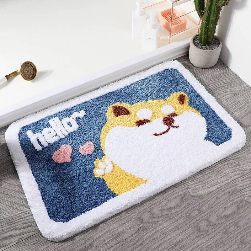 Thảm chân lông cừu SUHALI kích thước 40x60cm siêu thấm hút và mềm mại