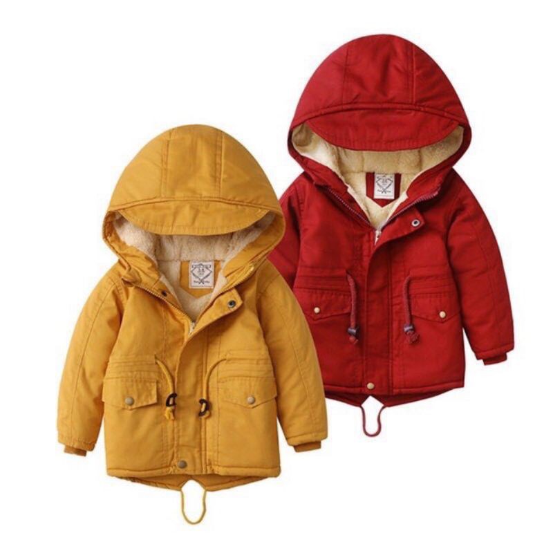 ÁO KHOÁC PARKA CỔ TRƠN CHO BÉ