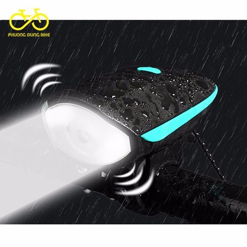 Đèn xe đạp led siêu sáng tích hợp còi chống nước chống bụi cao cấp (Ảnh ,Video Thực)