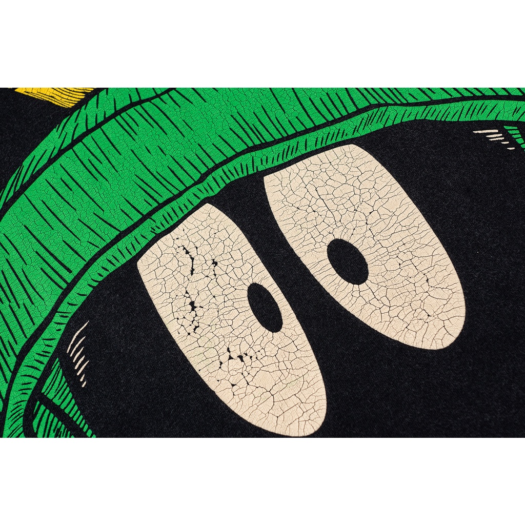 Vintage Tee American Washed Distressed Vintage Torn Print High Street Short Sleeve T-Shirt