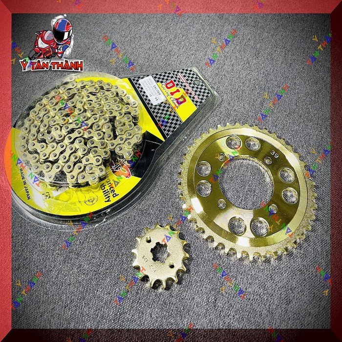 Nhông sên đĩa DID vàng Exciter 135 MS485