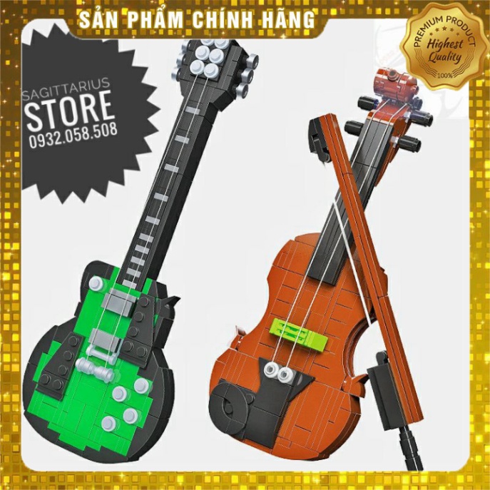 Combo Lego Jiestar Lắp Ráp Đàn Violin & Đàn Ghita Điện Tử
