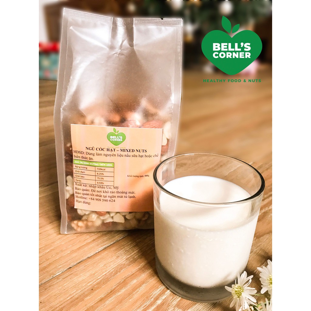 Ngũ cốc 3 vị Hạt dinh dưỡng mix Óc chó, Hạnh Nhân, Macca