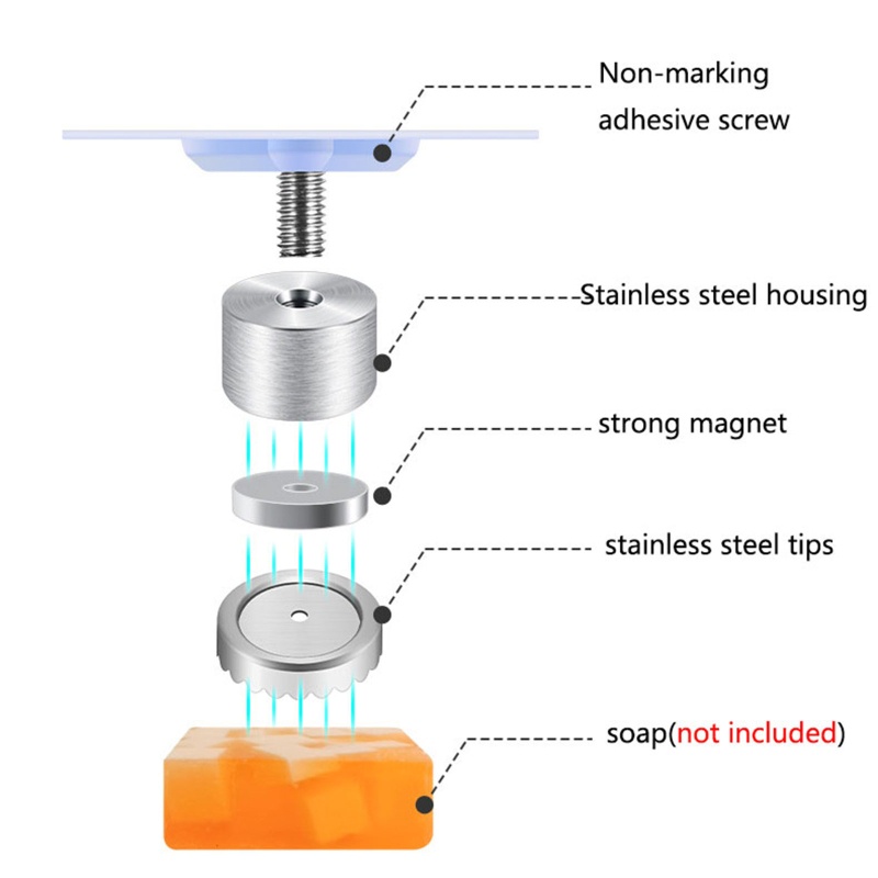 Giá Đỡ Xà Phòng Gắn Tường Tiết Kiệm Không Gian Cho Nhà Bếp / Phòng Tắm