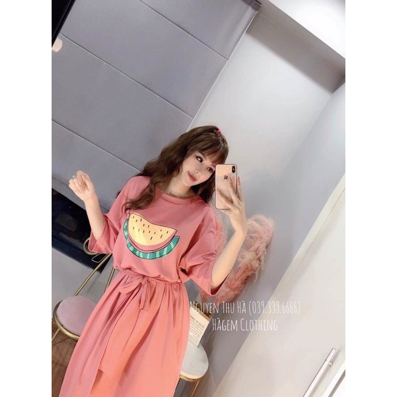 Áo thụng hoạ tiết hoa quả diện ở nhà hay đi chơi đều đc ạ (TL8800) | BigBuy360 - bigbuy360.vn
